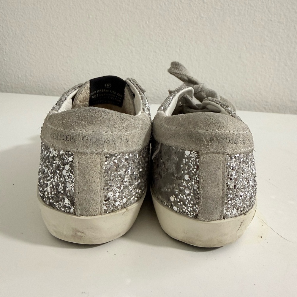 Golden Goose Kids  size 31 Silver Glitter Sneakers - Picture 3 of 10